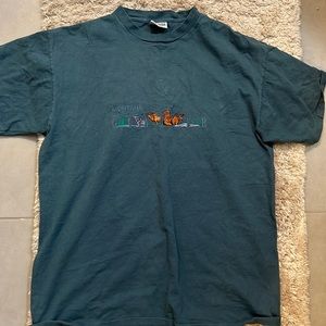 Vintage embroidered montana glacier tee large